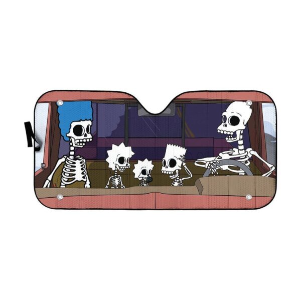 Gearhuman 3D The Simpsons Skeleton Custom Car Auto Sunshade GW26087 Auto Sunshade