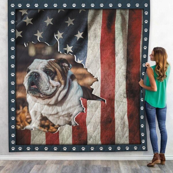 Gearhuman 3D Bulldog Custom Quilt GV010920 Quilt Quilt Twins