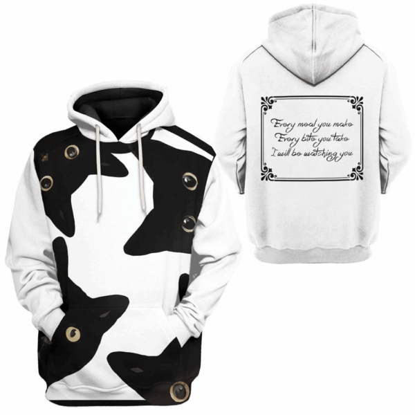 Gearhuman 3D Funny Stealthy Black Cat Custom Shirt GR21129 3D Apparel