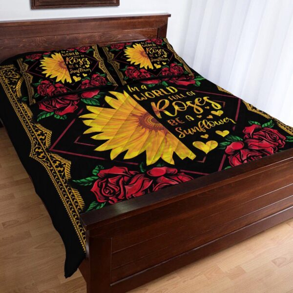 Gearhuman 3D Be A Sunflower Custom Quilt Set GW080912 Quilt Set