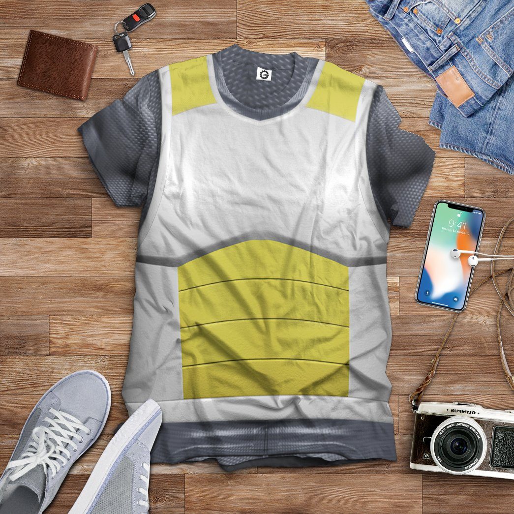 Gearhuman 3D Vegeta Saiyan Battle Armor Dragon Ball Super Custom Tshirt Apparel GV210918 3D T-shirt