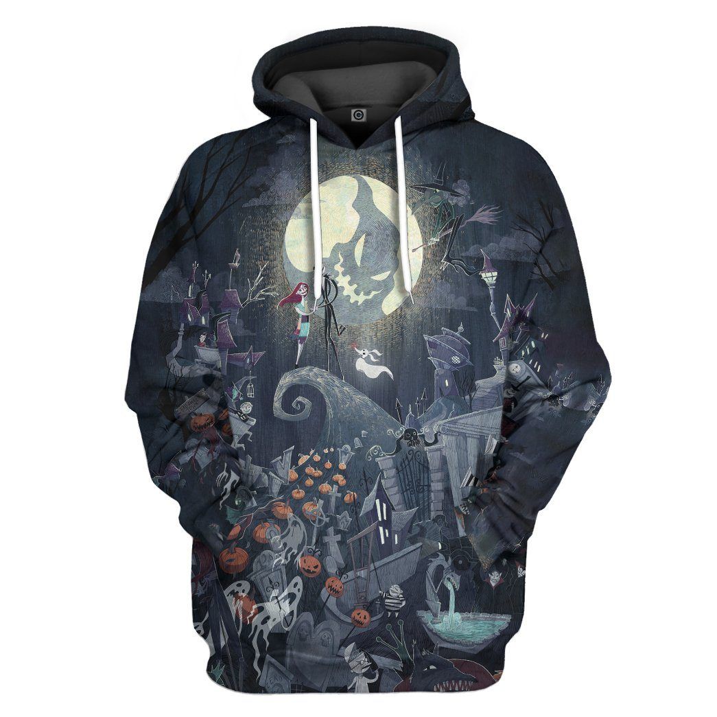 Gearhuman 3D The Nightmare Before Christmas Custom Hoodie Apparel GT16092 3D Custom Fleece Hoodies Hoodie S