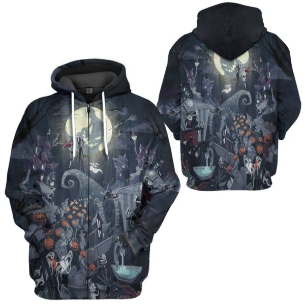 Gearhuman 3D The Nightmare Before Christmas Custom Hoodie Apparel GT16092 3D Custom Fleece Hoodies