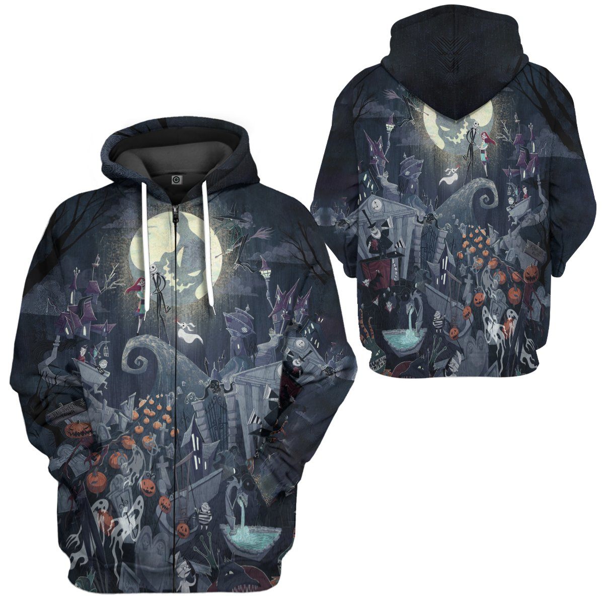 Gearhuman 3D The Nightmare Before Christmas Custom Hoodie Apparel GT16092 3D Custom Fleece Hoodies