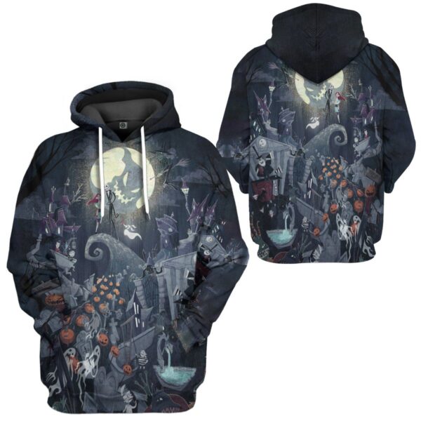 Gearhuman 3D The Nightmare Before Christmas Custom Hoodie Apparel GT16092 3D Custom Fleece Hoodies