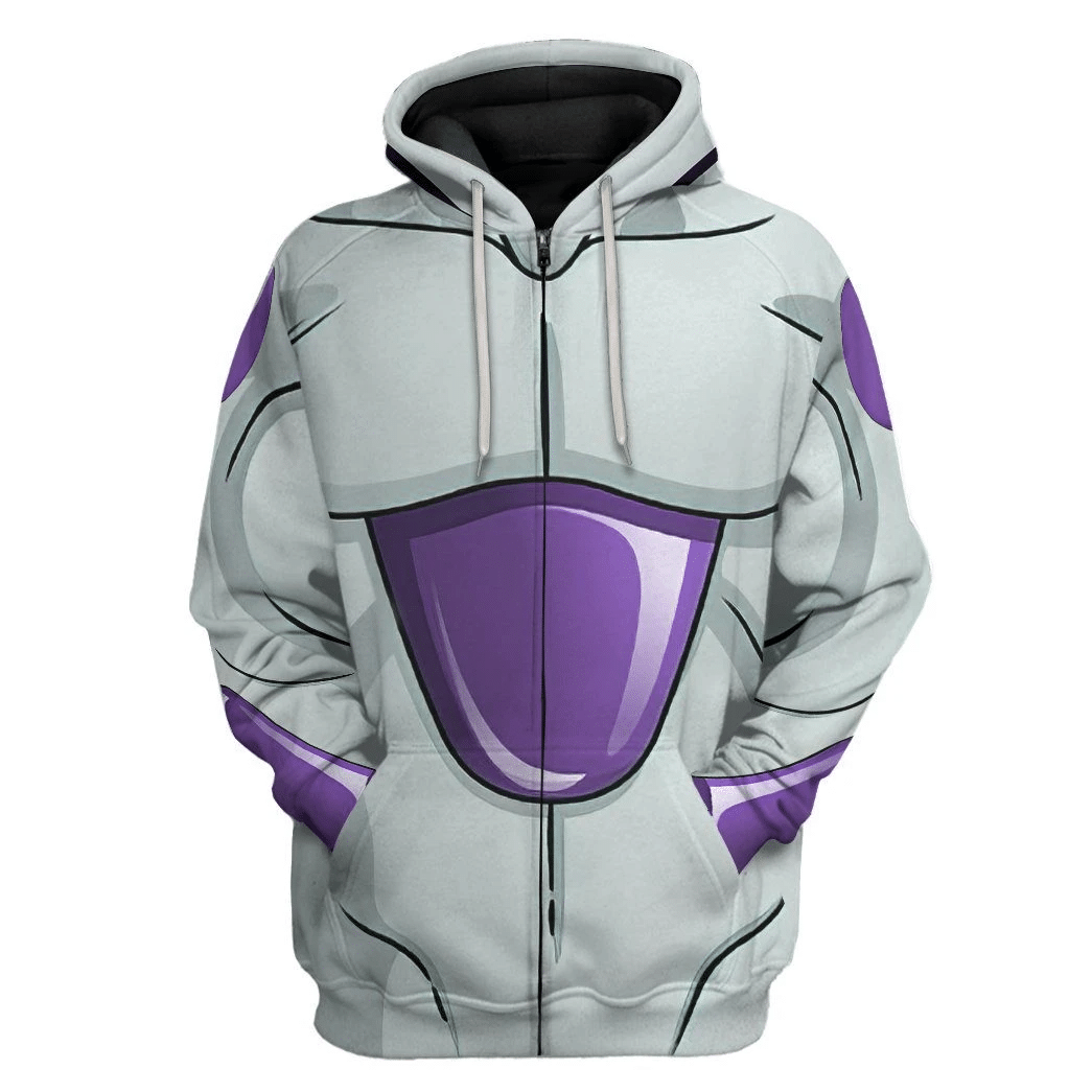 Gearhuman 3D Frieza Dragon Ball Custom Hoodie Apparel GV24094 3D Apparel Zip Hoodie S