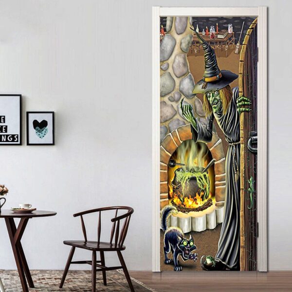 Gearhuman 3D Witch Halloween Custom Door Stickers GV23098 Door Stickers