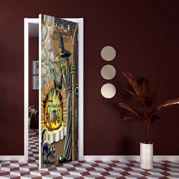 Gearhuman 3D Witch Halloween Custom Door Stickers GV23098 Door Stickers