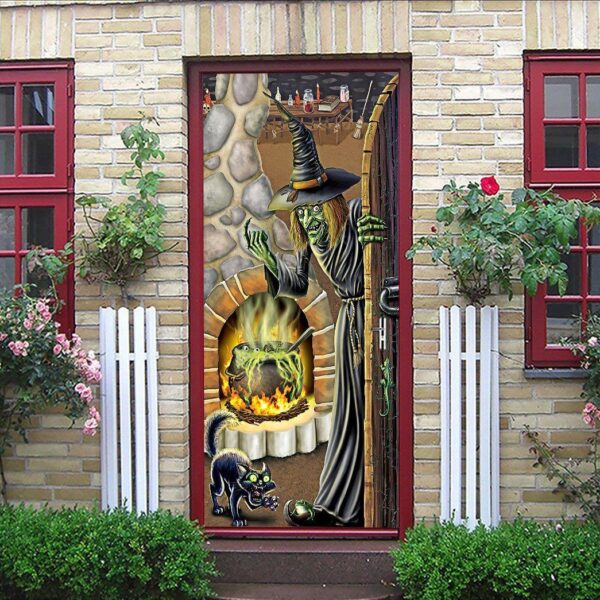 Gearhuman 3D Witch Halloween Custom Door Stickers GV23098 Door Stickers Door Stickers S