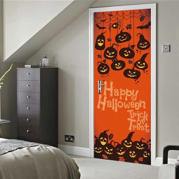 Gearhuman 3D Trick Or Treat Happy Halloween Custom Door Stickers GV230910 Door Stickers