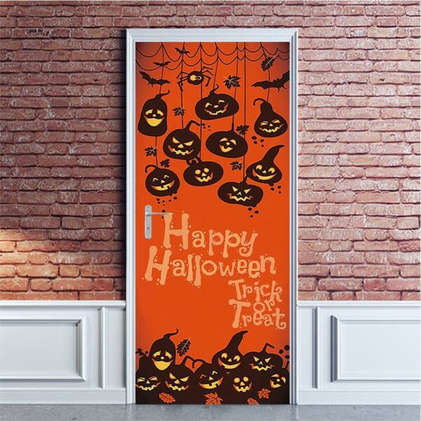 Gearhuman 3D Trick Or Treat Happy Halloween Custom Door Stickers GV230910 Door Stickers