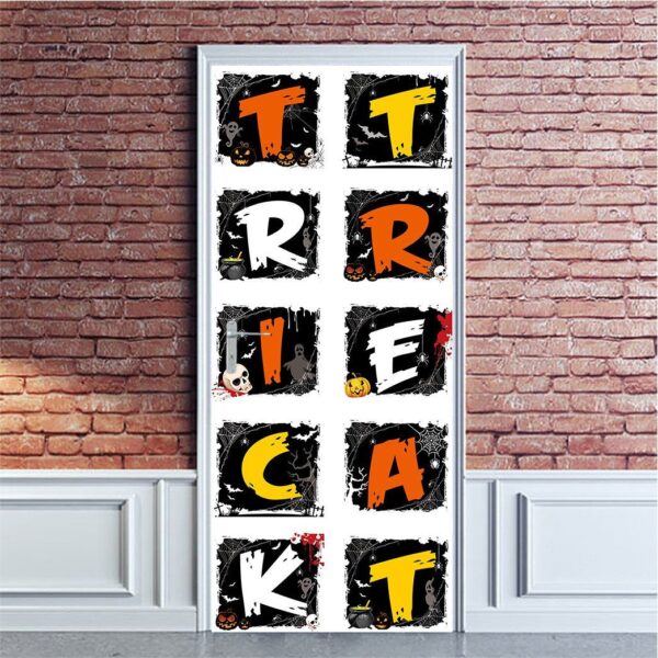 Gearhuman 3D Trick Or Treat Halloween Custom Door Stickers GV230911 Door Stickers