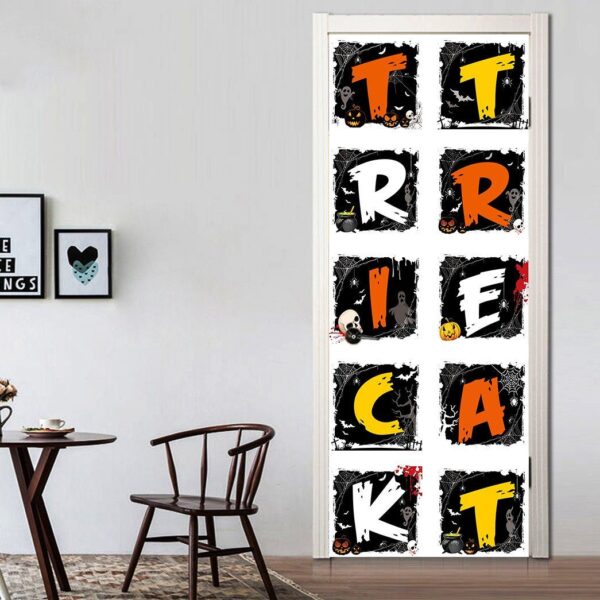 Gearhuman 3D Trick Or Treat Halloween Custom Door Stickers GV230911 Door Stickers