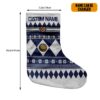 Gearhumans 3D Blue Mighty Morphin Power Ranger Ugly Custom Name Christmas Socks