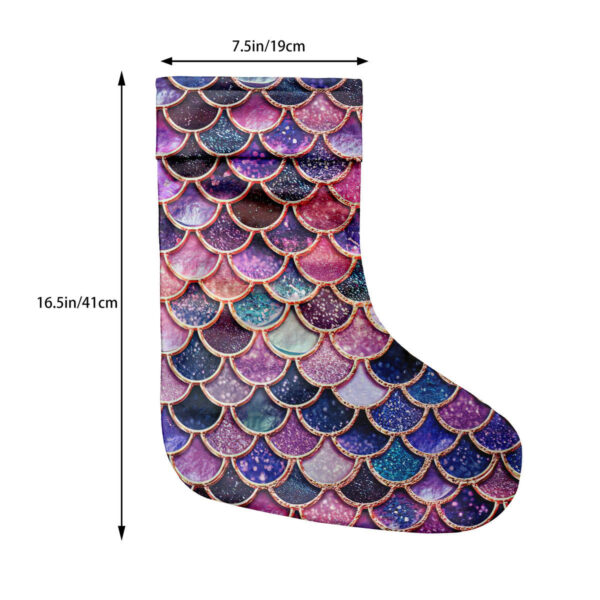 Gearhumans 3D THE MOST PINK SPARKLE MERMAID TAIL IN THE OCEAN CUSTOM CHRISTMAS STOCKING