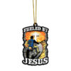Gearhumans 3D Biker Fueled By Jesus Custom Ornaments