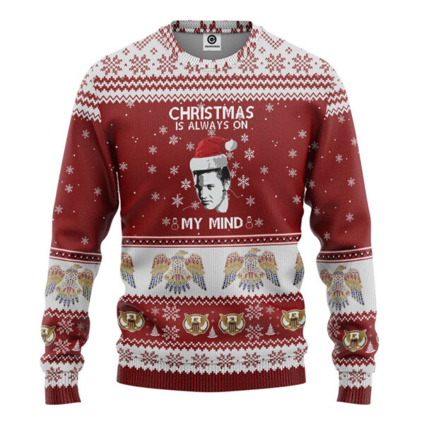Gearhumans 3D ELV PRL Christmas Is Always On My Mind Custom Ugly Long sleeve