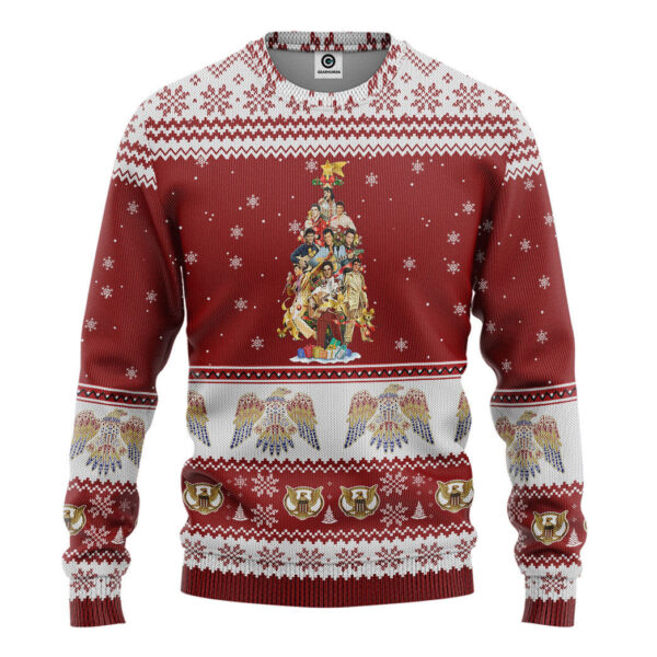 Gearhumans 3D ELV PRL Christmas Tree Custom Ugly Long sleeve