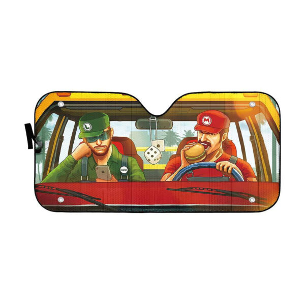 Gearhumans 3D Super Mario Bros In Grand Thief Custom Sunshade