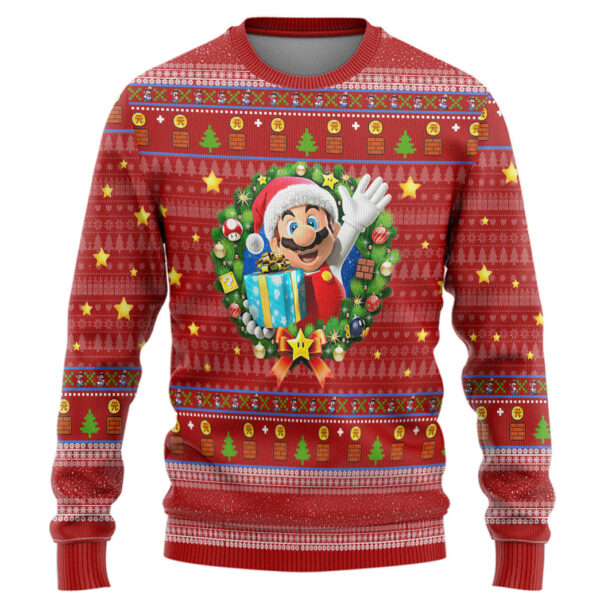 Gearhumans 3D Super Mario Custom Ugly Christmas Sweater