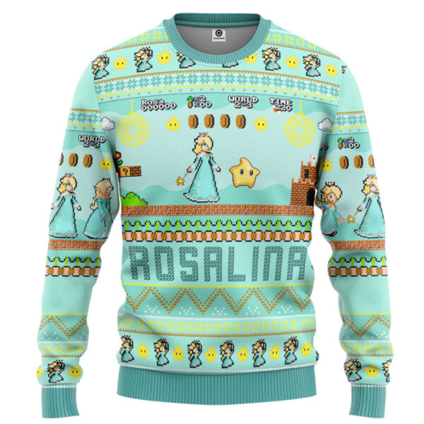 Gearhumans 3D Super Mario Rosalina Custom Ugly Long sleeve