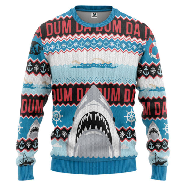 Gearhumans 3D DA DUM Ugly Christmas Custom Ugly Long sleeve