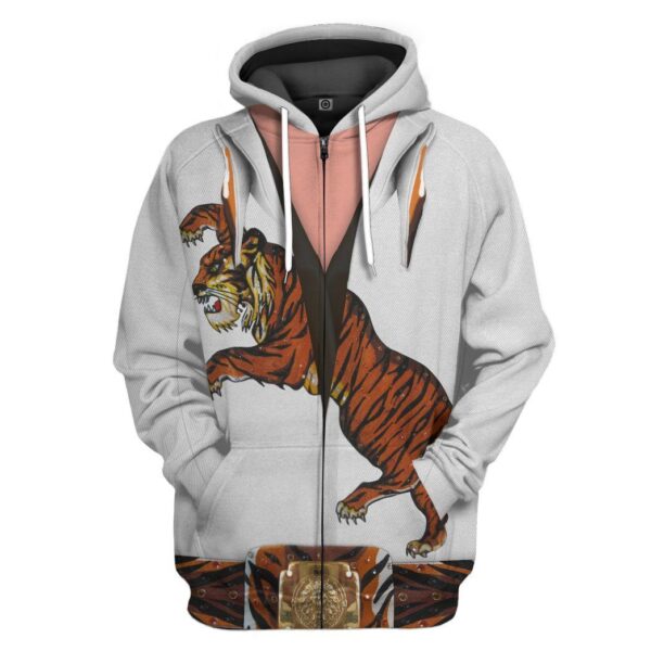 Gearhuman 3D Elvis Presley Tiger Jumpsuit Custom Hoodie Apparel GV030932 3D Custom Fleece Hoodies Zip Hoodie S
