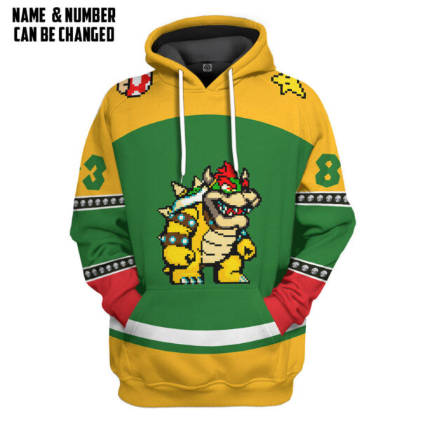 Gearhumans 3D Bowser Sports Custom Name Custom Number Custom Hoodie Tshirt Apparel