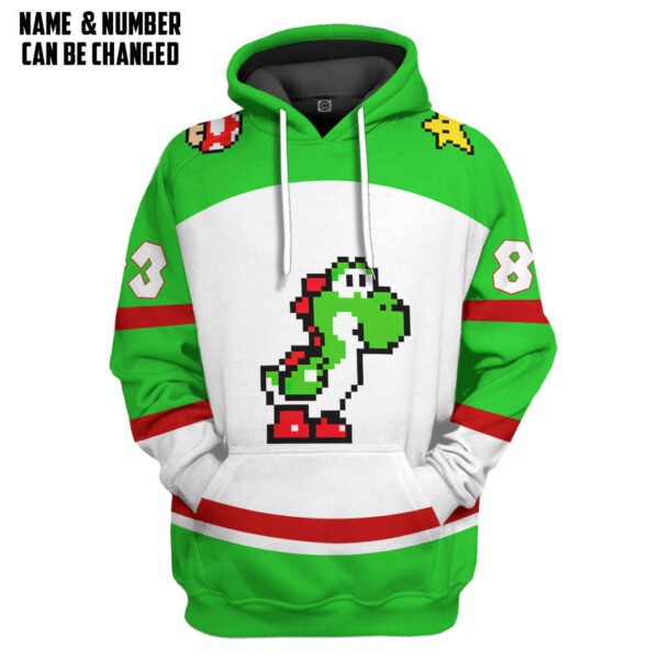 Gearhumans 3D Yoshi Sports Custom Name Custom Number Hoodie Tshirt Apparel