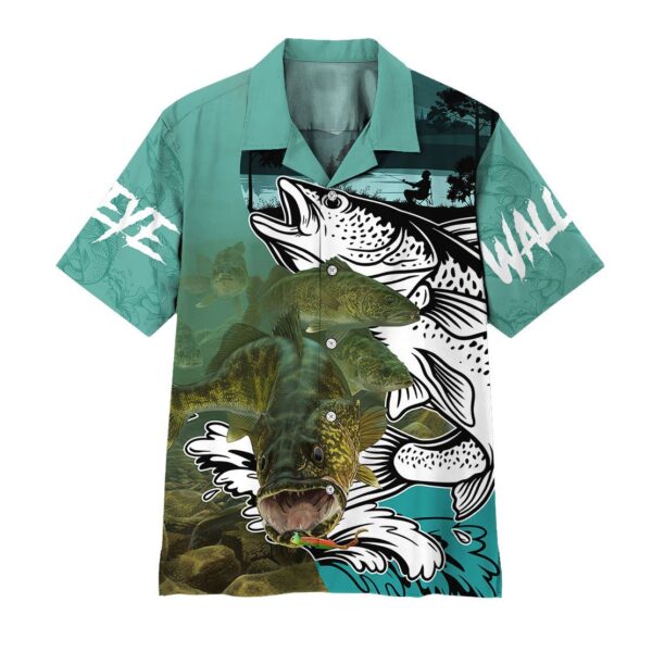 Gearhumans 3D Walleye Fishing Custom Hawaiian Shirt
