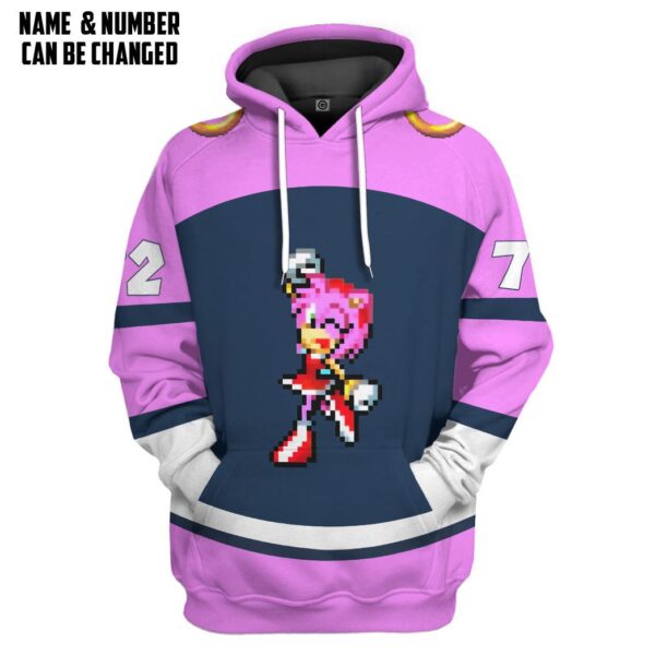 Gearhumans 3D STH Amy Rose Custom Name Custom Number Tshirt Hoodie Apparel