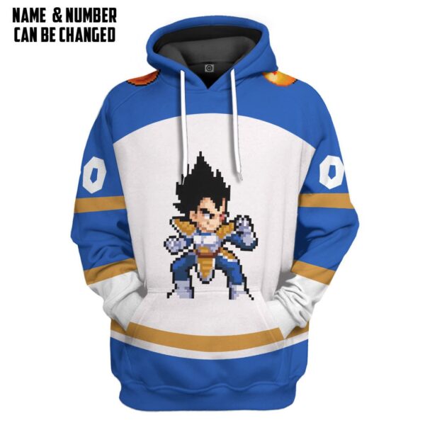 Gearhumans 3D DBZ Vegeta Custom Name Custom Number Tshirt Hoodie Apparel