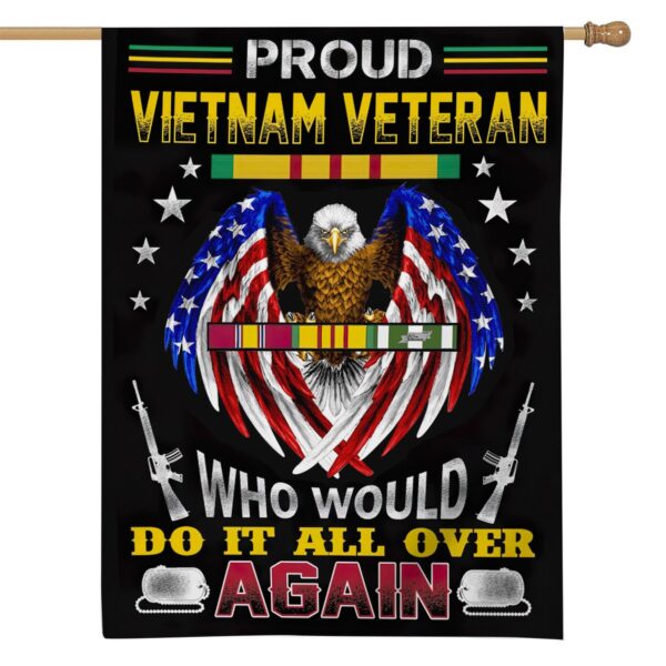 Gearhumans 3D Vietnam Veteran Memorial Flag Custom Flag