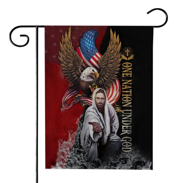 Gearhumans 3D Veteran Gift One Nation Under God Custom Flag