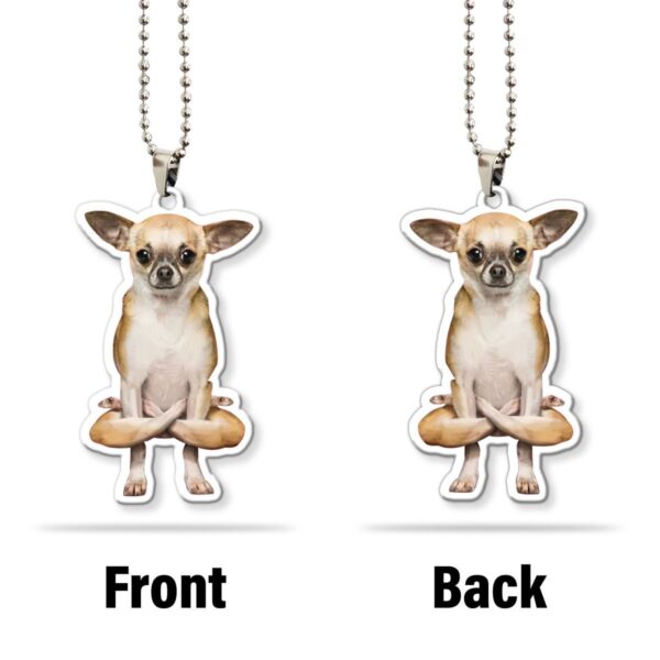 Gearhumans 3D Yoga Chihuahua Rooster Pose Variation Custom Car Hanging