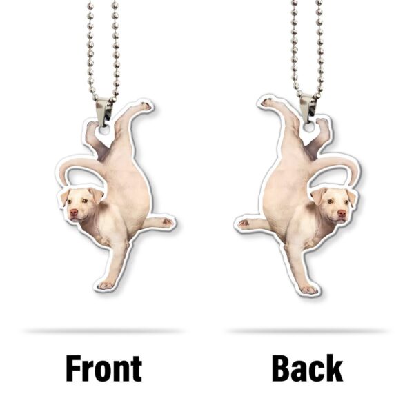 Gearhumans 3D Yoga Golden Labrador One Arm Handstand Custom Car Hanging