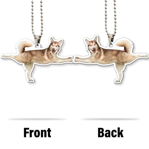 Gearhumans 3D Yoga Husky Warrior III Pose Custom Car Hanging