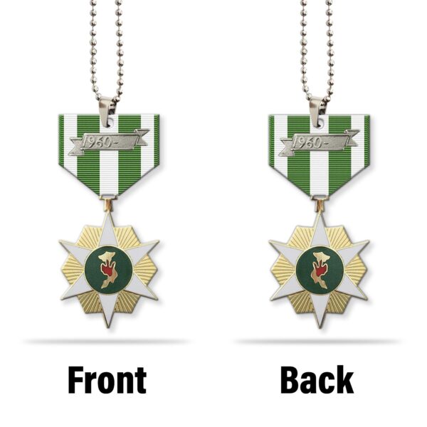 Gearhumans 3D Vietnam Veteran RVN Campaign Medal with 1960 Device Custom Car Hanging