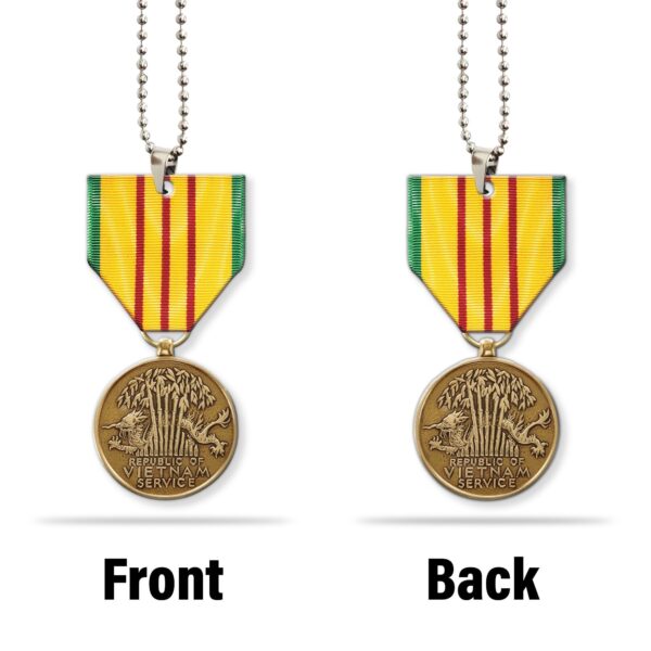 Gearhumans 3D Vietnam Veteran Vietnam Service Medal Custom Car Hanging