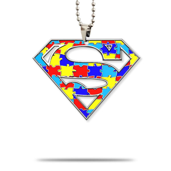 Alternative view of Gearhumans 3D Super Hero Autism Awareness Custom Car Hanging