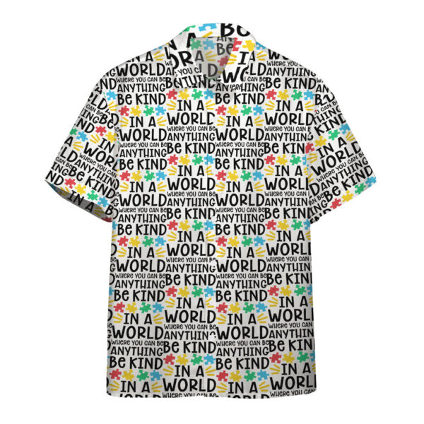 Gearhumans 3D Be Kind Autism Multicolor Puzzle Custom Hawaiian Shirt