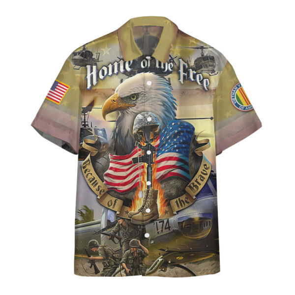 Gearhumans 3D Vietnam Veteran Home Of The Free Custom Hawaiian Shirt