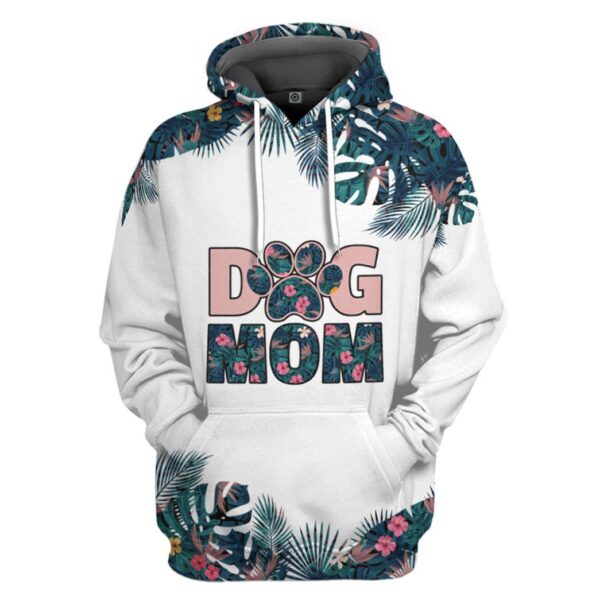 Gearhumans 3D Floral Dog Mom Custom Hoodie Tshirt Apparel