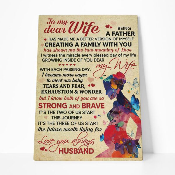 Gearhumans 3D For My Dear Wife On Mother's Day Gift From Husband Custom Canvas