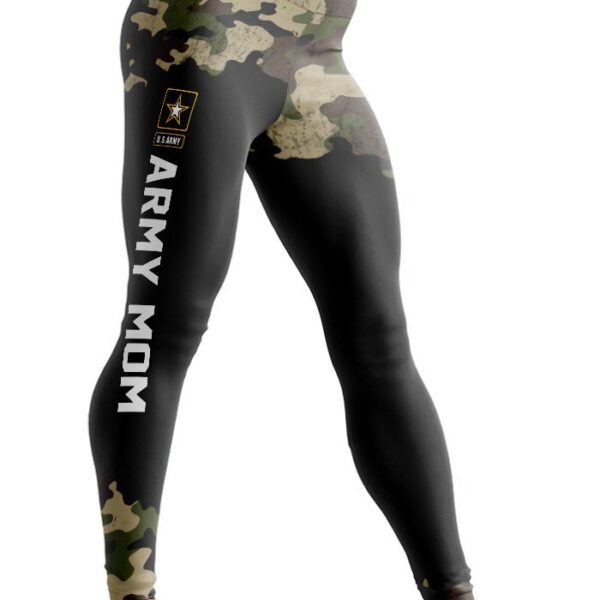 Gearhumans 3D Army Mom Mothers Day Custom Legging