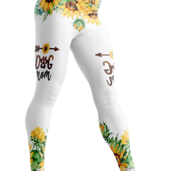 Gearhumans 3D Sunflower Special Yorksie Dog Mom Custom Legging