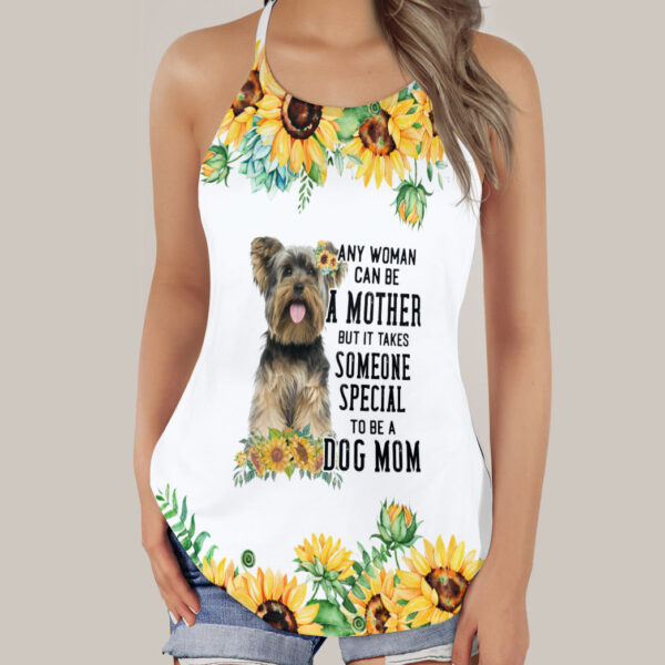 Gearhumans 3D Sunflower Special Yorksie Dog Mom Custom Tank Top