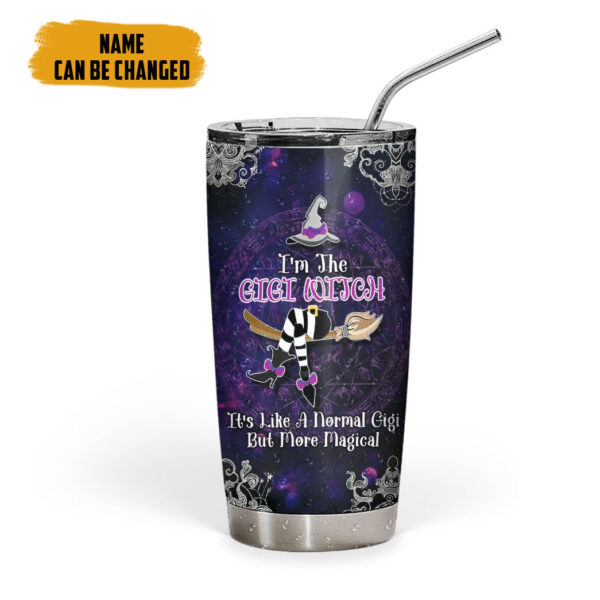 Gearhumans 2D Wicca GiGi Witch Custom Name Tumbler