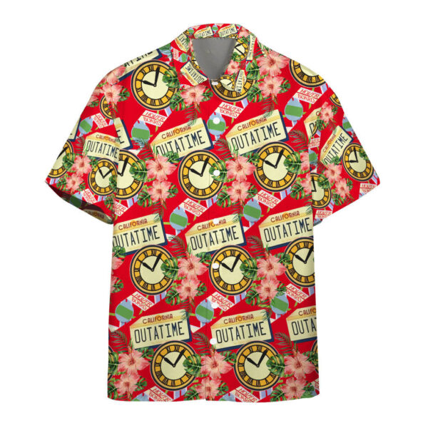 Gearhumans 3D Back to the Future Floral Custom Hawaiian Shirt
