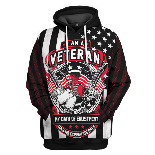 Gearhumans 3D US I Am VeteranCustom Hoodie Tshirt Apparel